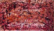 Hans Jorgen Hammer Abstract Red oil painting